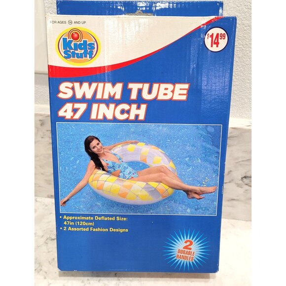 Kids Stuff Swim Tube 47 Inch with 2 Durable Handles for Ages 14+ - Picture 1 of 5